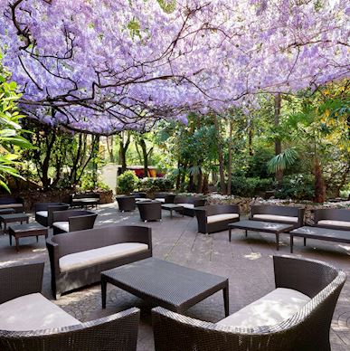 Outdoor patio area
